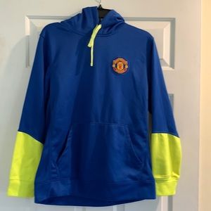 MANCHESTER UNITED Hooded Soccer Pullover Small sweatshirt MANU